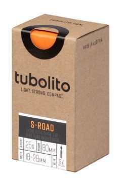 Tubolito Super Light Schlauch, S-Tubo-ROAD-disc, 700C, SV80 orange,  - für Reifenbreite 18-32mm
