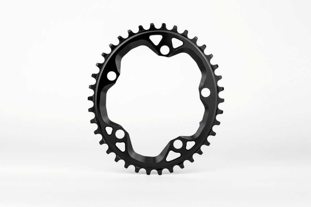 Absolute Black Cyclocross Kettenblatt, Oval, 110 Lochkreis, 5 Loch, schwarz, -  38 Zähne