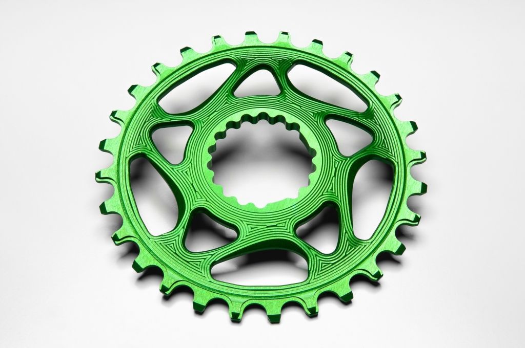 Absolute Black Direct Mount Kettenblatt, Cannondale, Round, grün