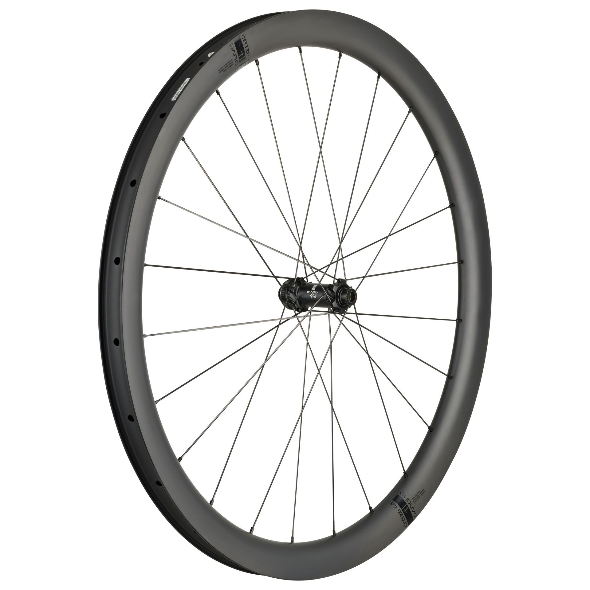 Panchowheels-Panchowheels Vorderrad Craze 40 Carbon 700c / Pancho Pride Nabe Centerlock, _PW449-VRCL12_
