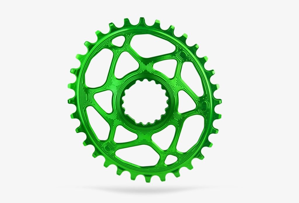 Absolute Black Direct Mount Kettenblatt, Cannondale, oval, grün