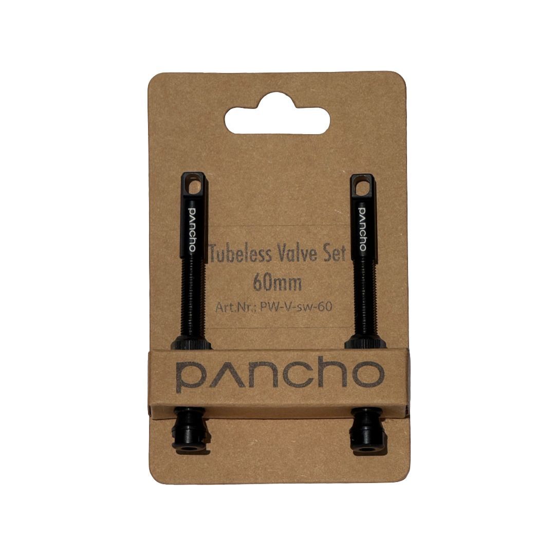 Panchowheels-Panchowheels Tubeless Ventil Set, Aluminium, 60mm, schwarz _PW-V-sw-60_