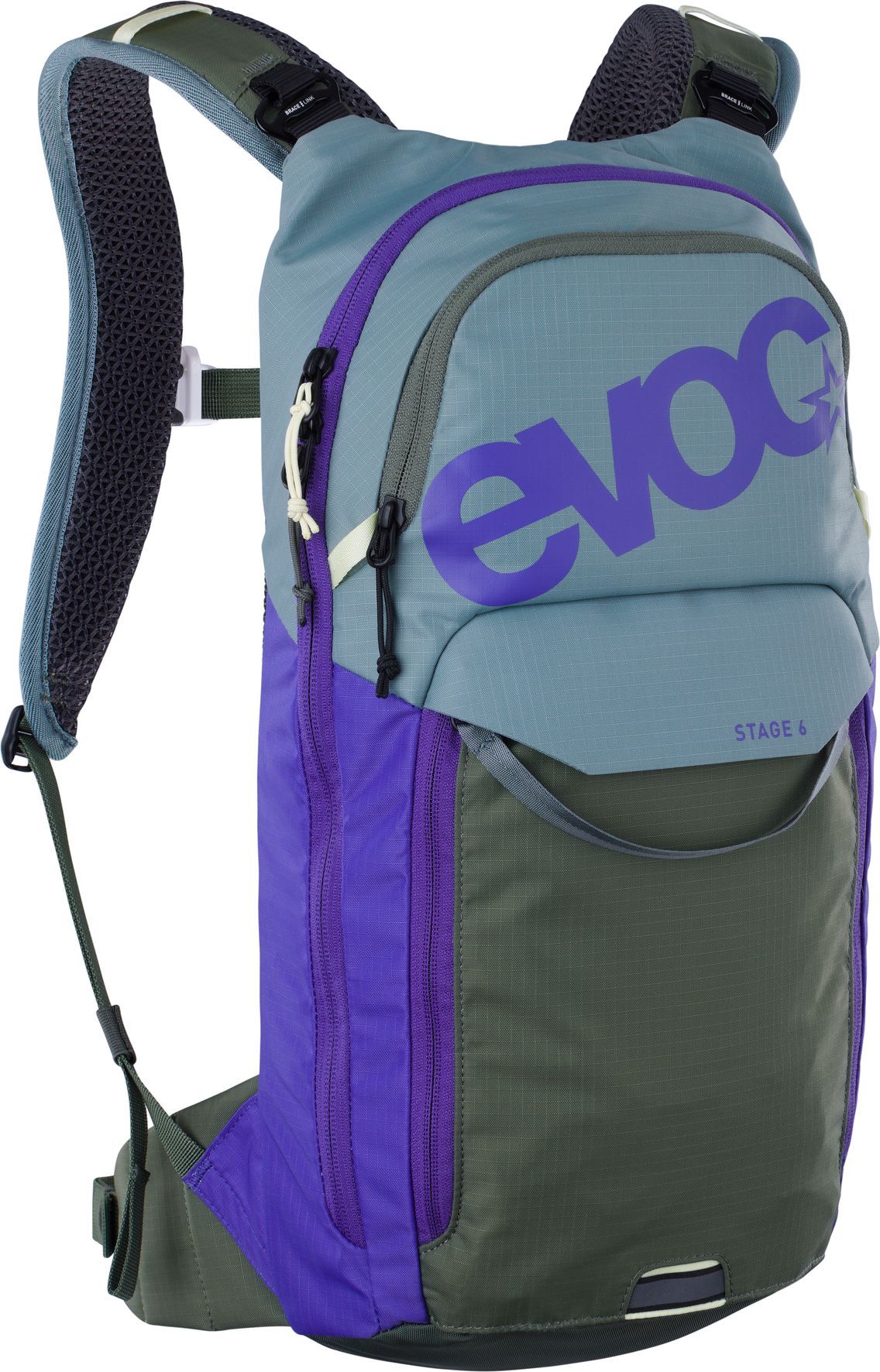 EVOC Stage 6L, steel/violet/dark olive - MY26