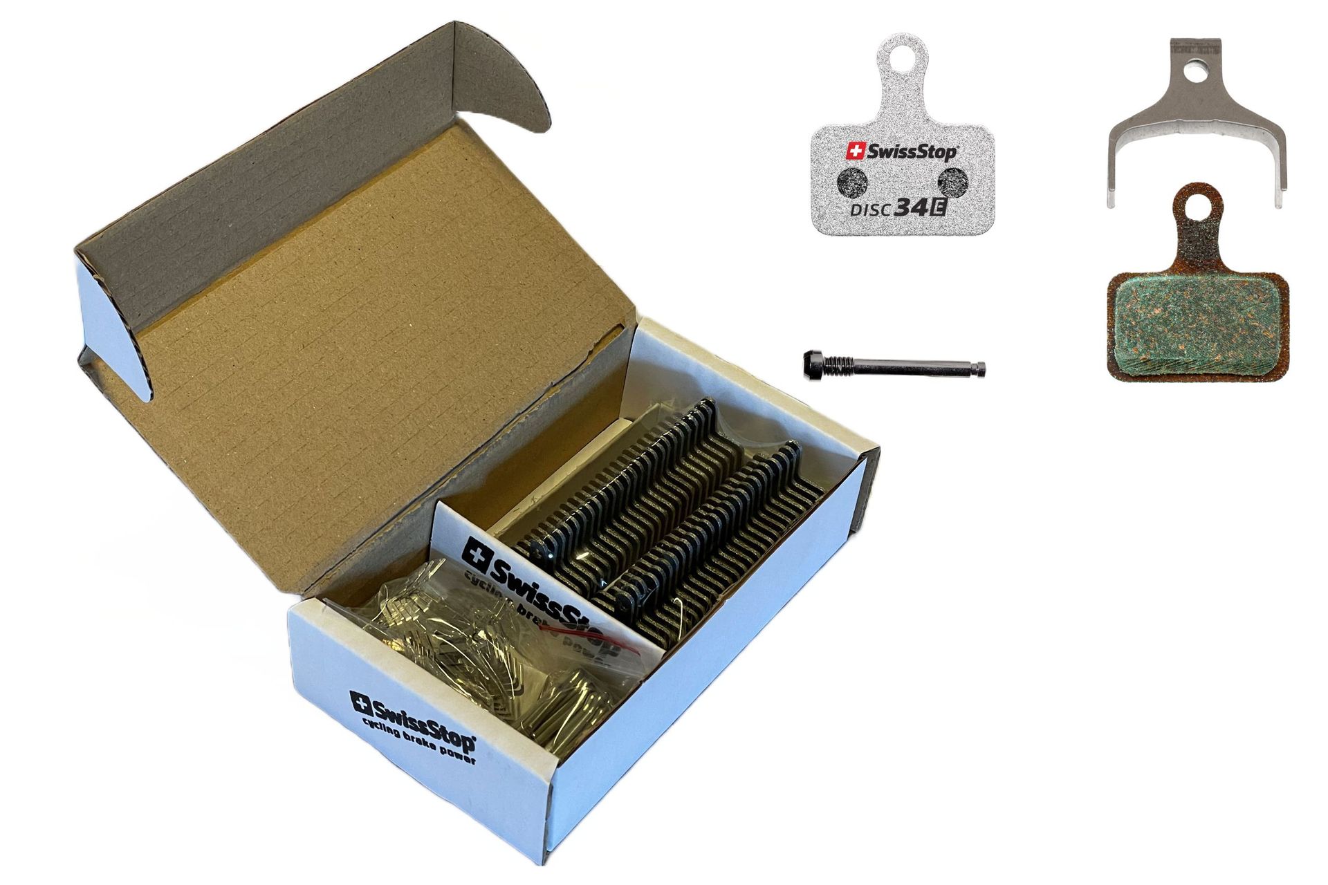 SwissStop-SwissStop Bremsbeläge Disc 34 E (Shimano), Werkstattverpackung, 25 Paar_P100006258_