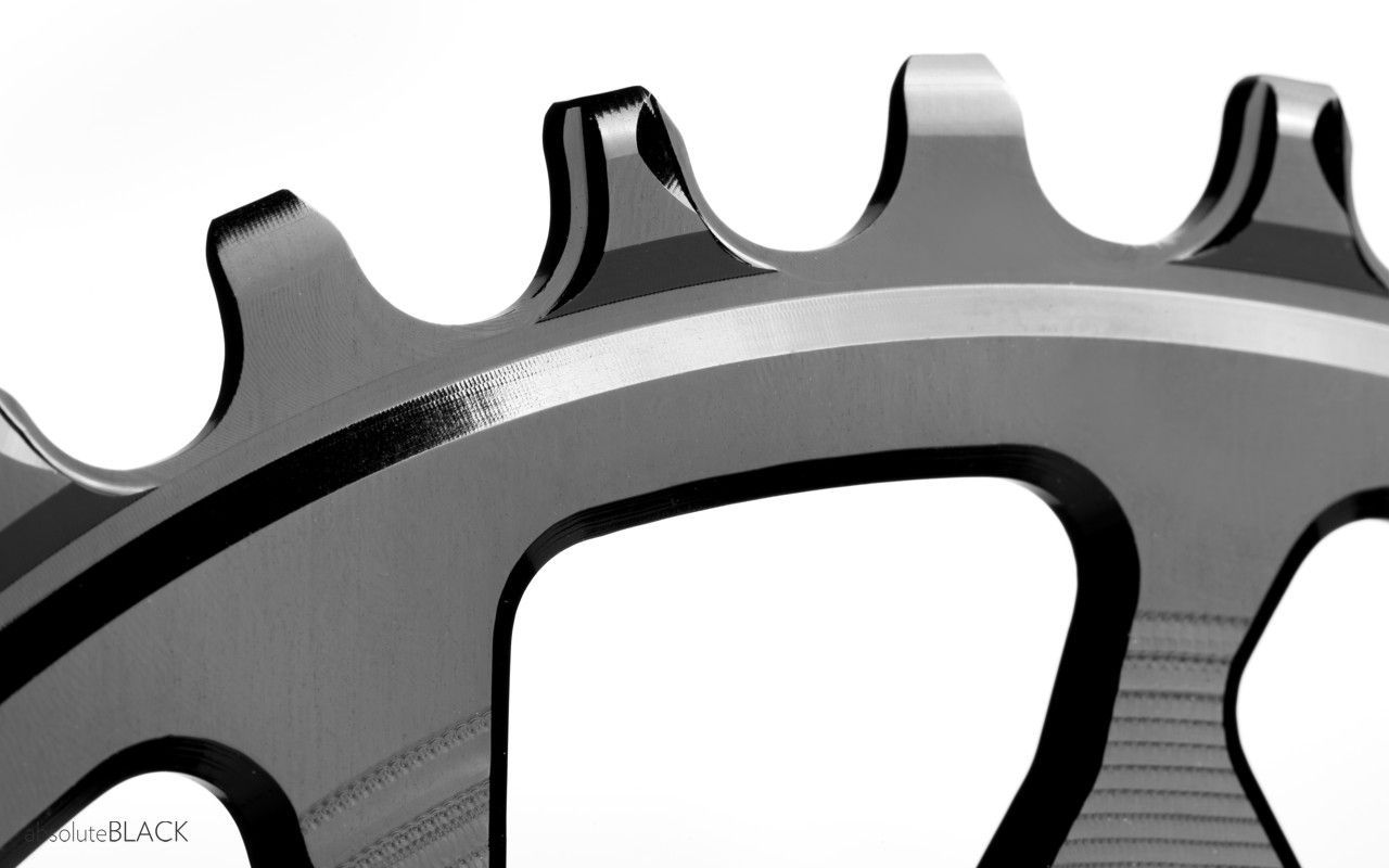 Absolute Black-Absolute Black Cyclocross Kettenblatt, Easton Gravel Direct Mount, oval, schwarz_EAOVBK_