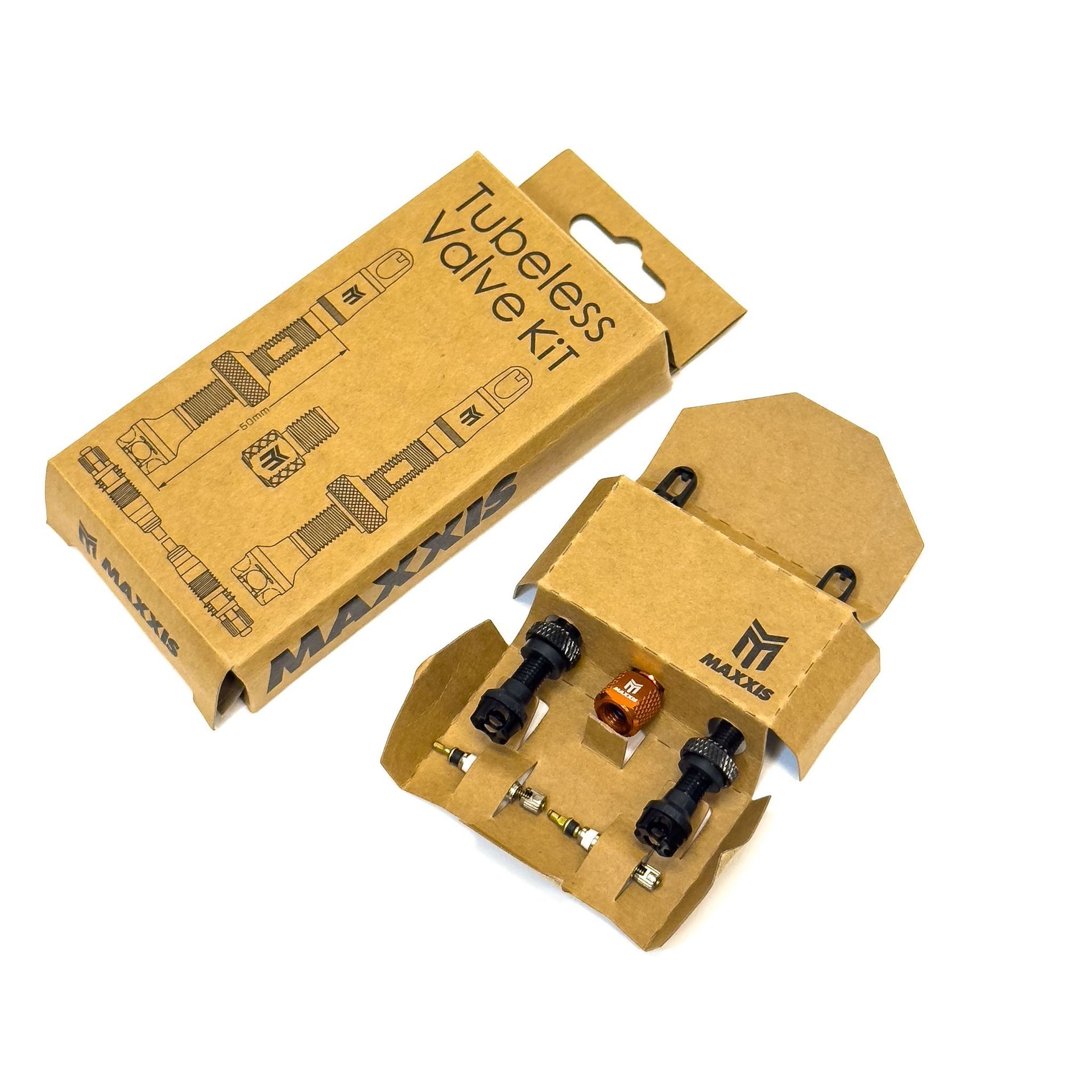 Maxxis MAXXOUT Tubeless Ventil Set, schwarz, 50mm