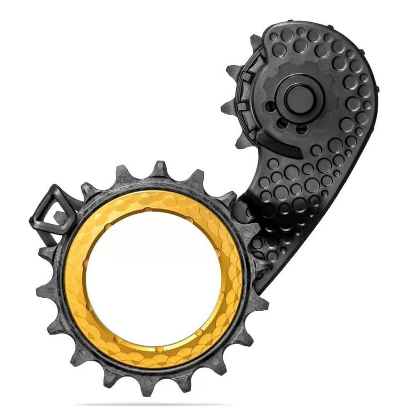 Absolute Black HOLLOWcage Carbon Ceramic SRAM AXS Road 12spd, -  gold