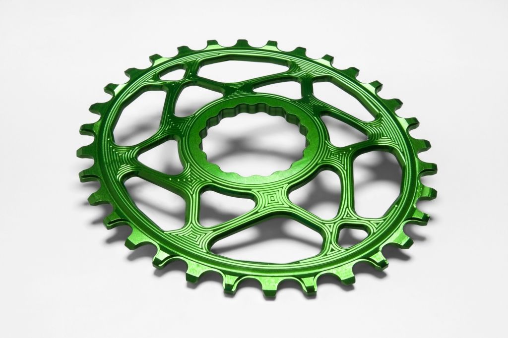Absolute Black-Absolute Black Direct Mount Kettenblatt, RaceFace Cinch, oval, grün_RFOVGN_