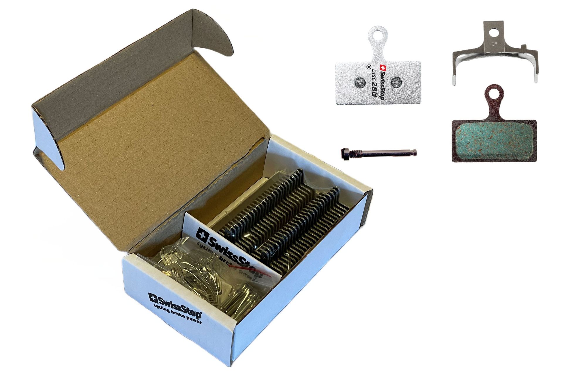 SwissStop-SwissStop Bremsbeläge Disc 28 E (Shimano), Werkstattverpackung, 25 Paar_P100006253_