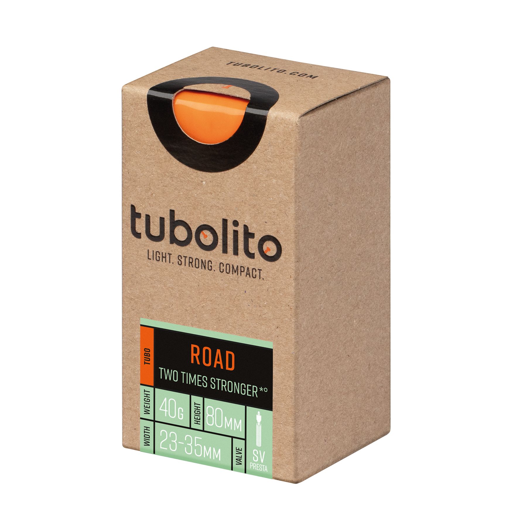 Tubolito-Tubolito Schlauch, Tubo-ROAD, 700C, Ventillänge 80mm orange, _09120077577272_