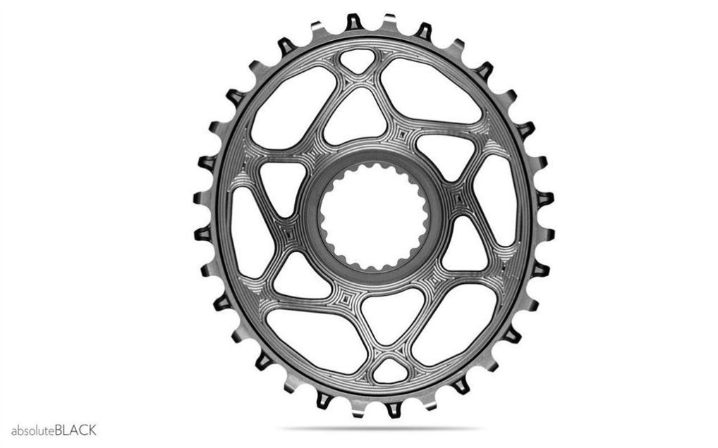 Absolute Black-Absolute Black XTR M9100 Direct Mount Kettenblatt, HG 12spd, oval, rot, 34 Zähne_SHDMOV34RD_