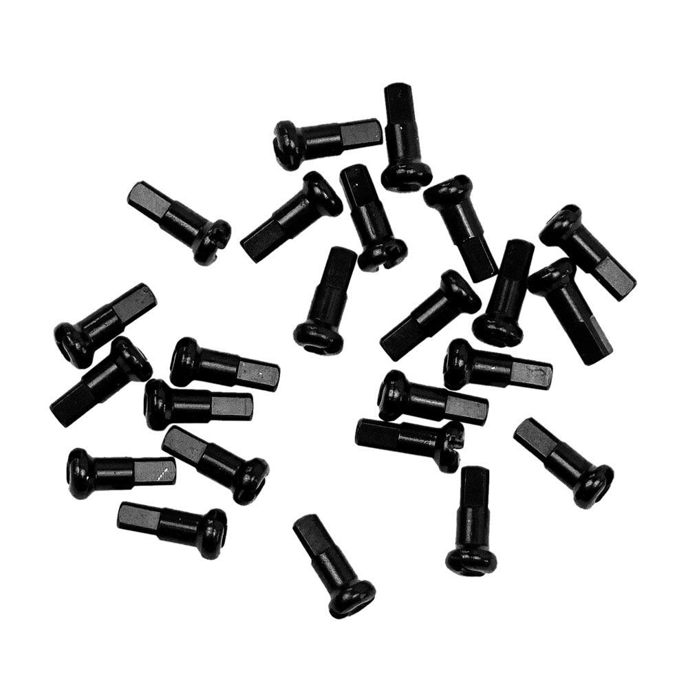DT Swiss-DT Swiss Nippel, Alu, schwarz, 2.0/12mm, 1 Stk._Nippel schwarz_