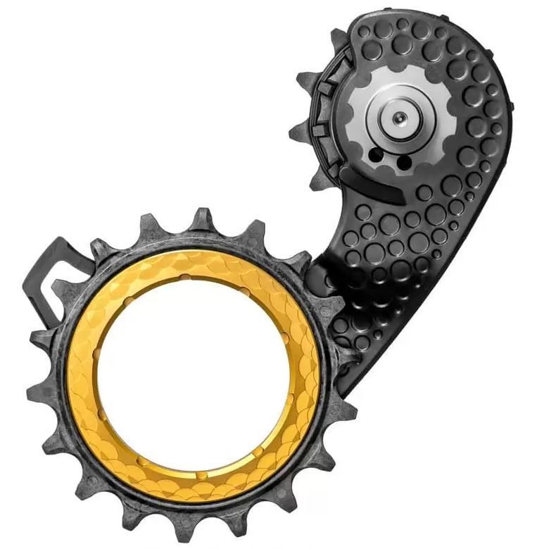Absolute Black HOLLOWcage Carbon Ceramic Shimano Dura ace 9200 12spd,  - gold