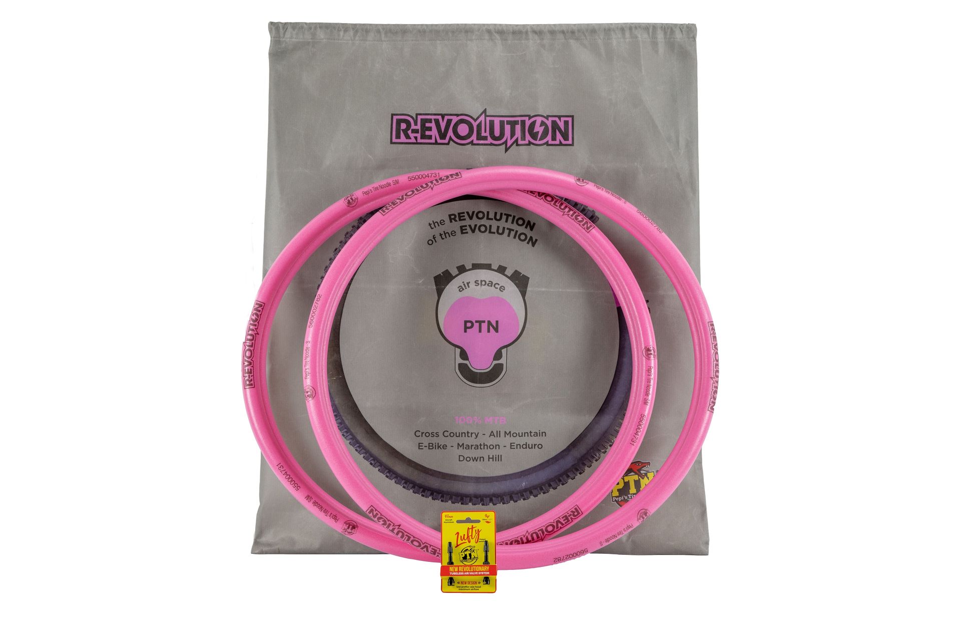 PTN Pepi´s Tire Noodle-Pepi´s Tire Noodle, R-Evolution - 2 Stk. inkl. 47mm Lufty Ventilen, M, 27,5"_REV009_