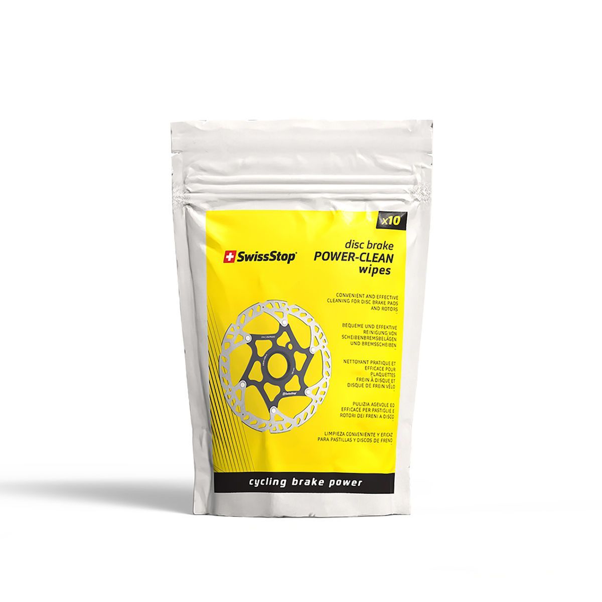 SwissStop-SwissStop Reinigungstücher Power Clean Wipes, 1 Beutel a 10 Stk/Tücher_P100006996_