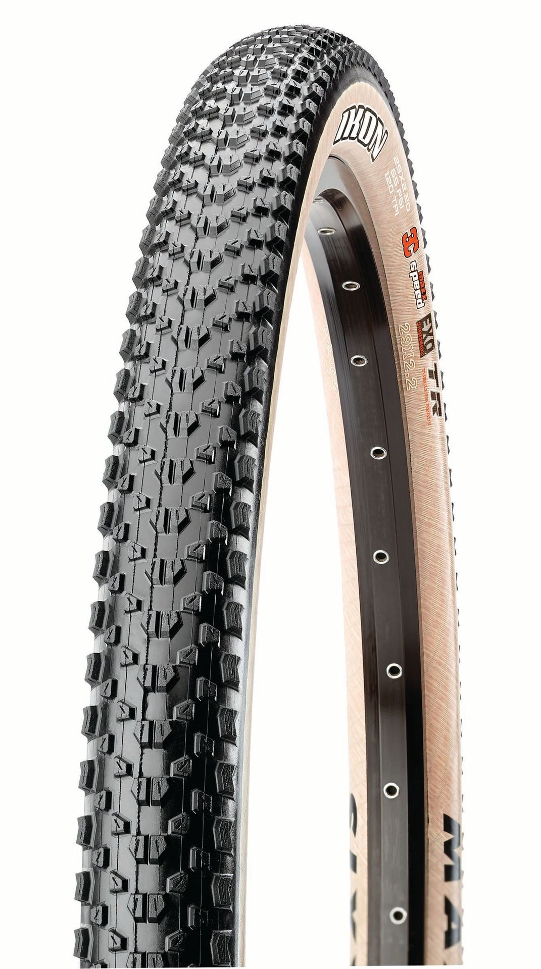 Maxxis Reifen MTB Ikon 27.5, 2.20, Dual, TR + EXO, Tanwall
