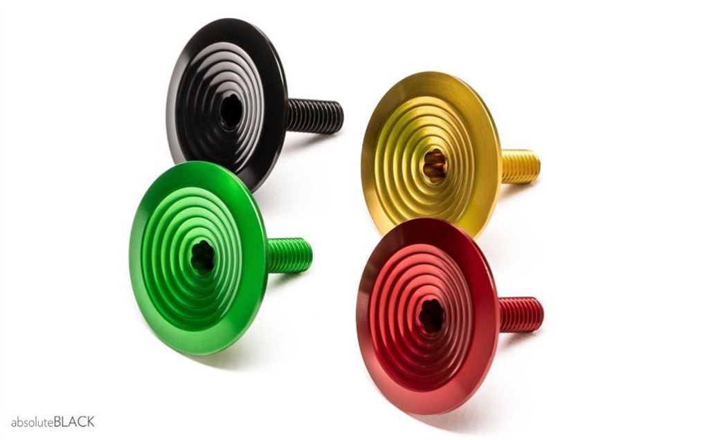 Absolute Black integrated Top cap, gold