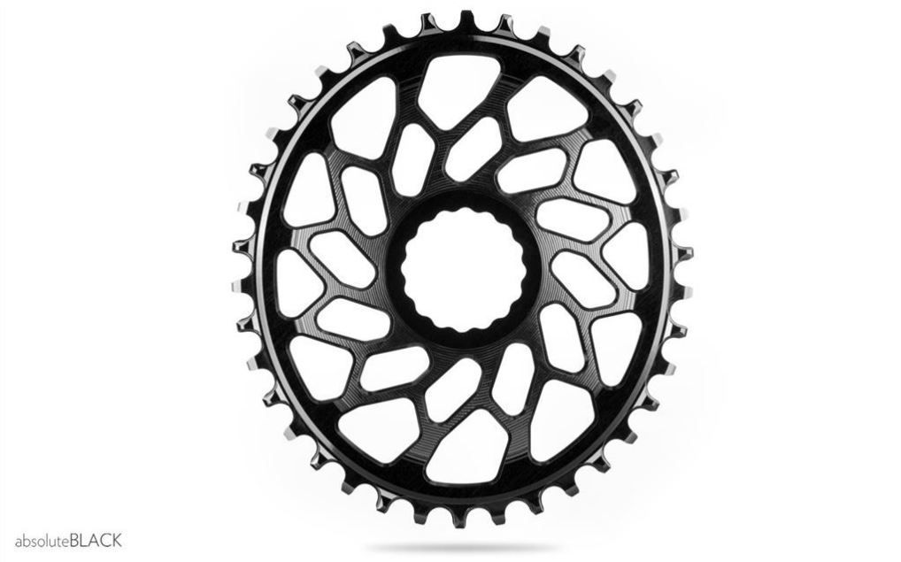Absolute Black-Absolute Black Cyclocross Kettenblatt, Easton Gravel Direct Mount, oval, schwarz_EAOV46BK_