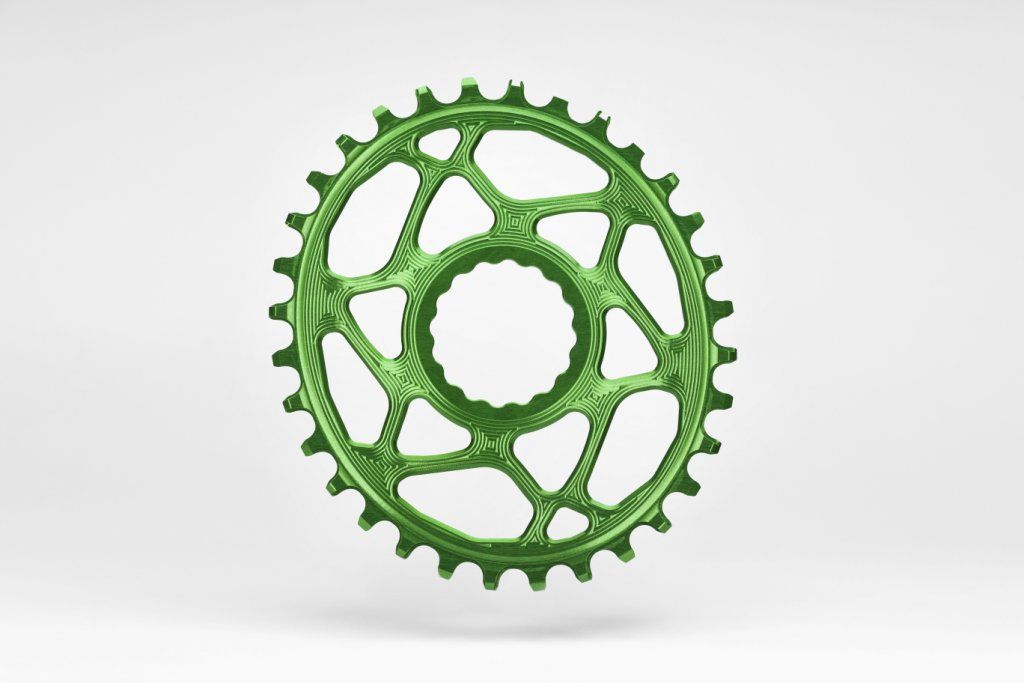 Absolute Black-Absolute Black Direct Mount Kettenblatt, RaceFace Cinch, oval, grün_RFOVGN_