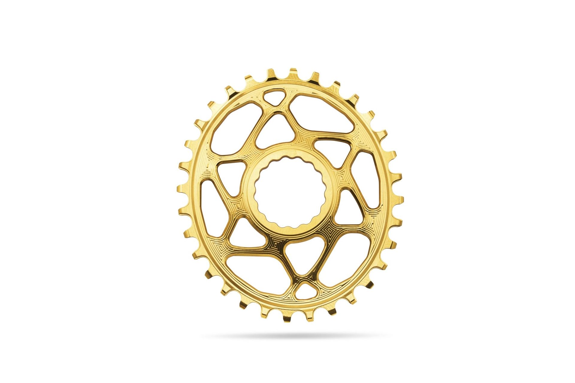 Absolute Black Direct Mount Kettenblatt, RaceFace Cinch, oval, gold, 34 Zähne -  (6mm offset)