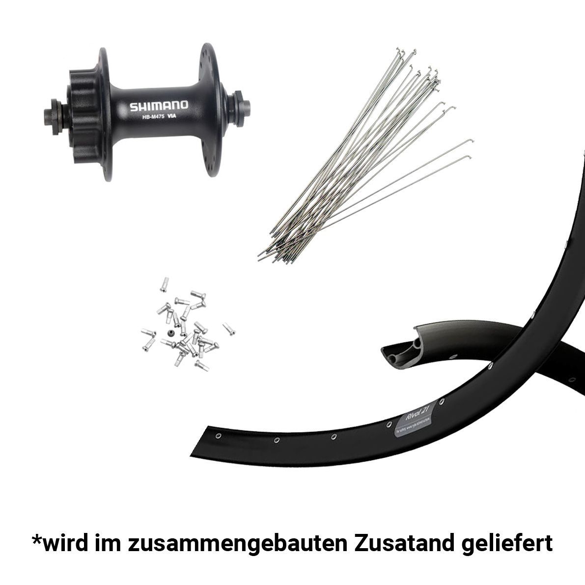 Vorderrad Ryde Rival 27.5 / Shimano QB400, schwarz, 6 Loch, 100/5mm