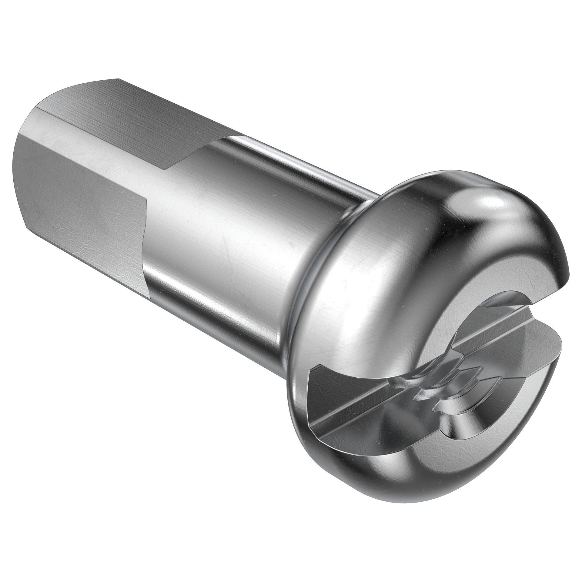 DT Swiss-DT Swiss Nippel, Messing, silber, 2.0/12mm, 1 Stk._Nippel Me si_
