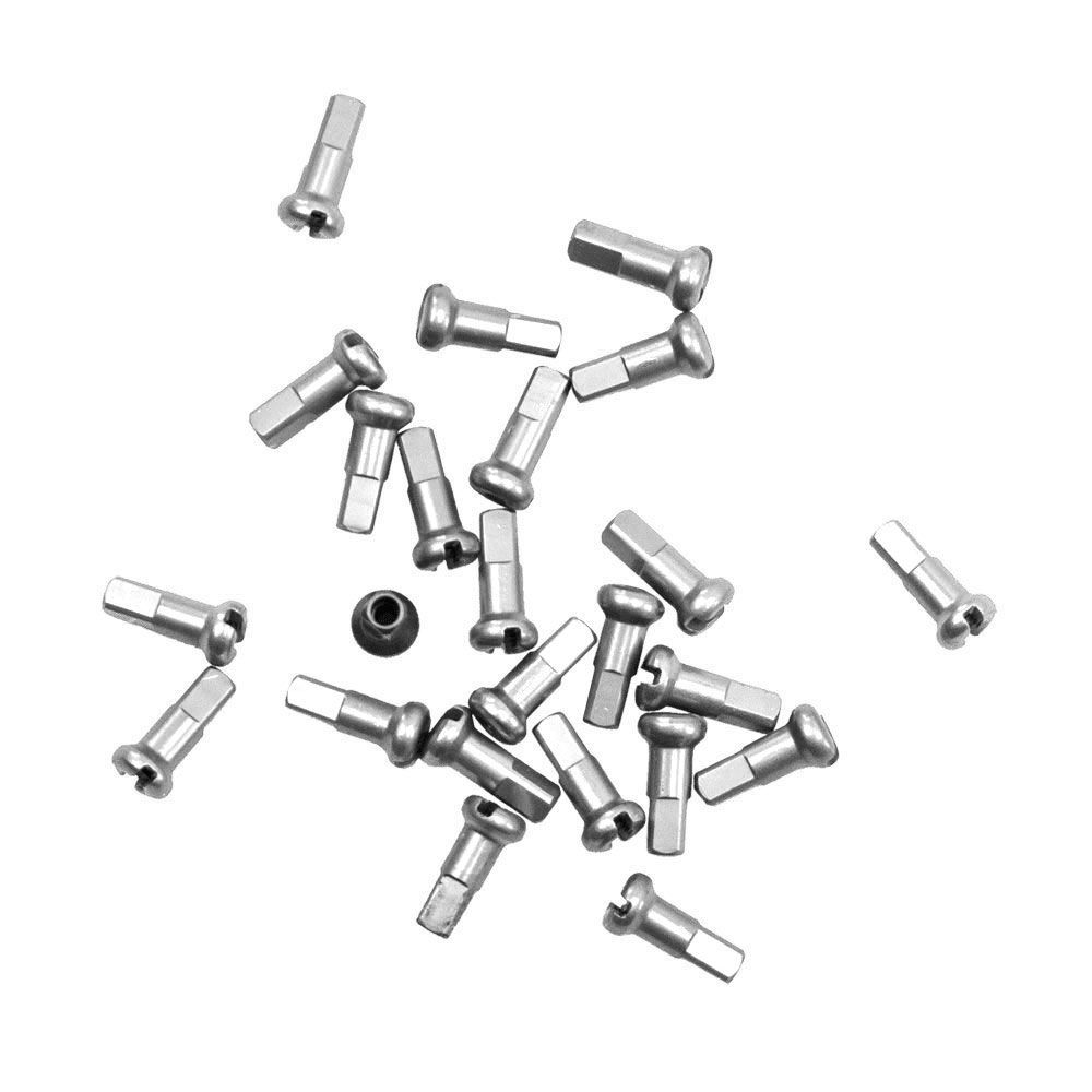 DT Swiss-DT Swiss Nippel, Alu, silber, 2.0/12mm, 1 Stk._Nippel silber_
