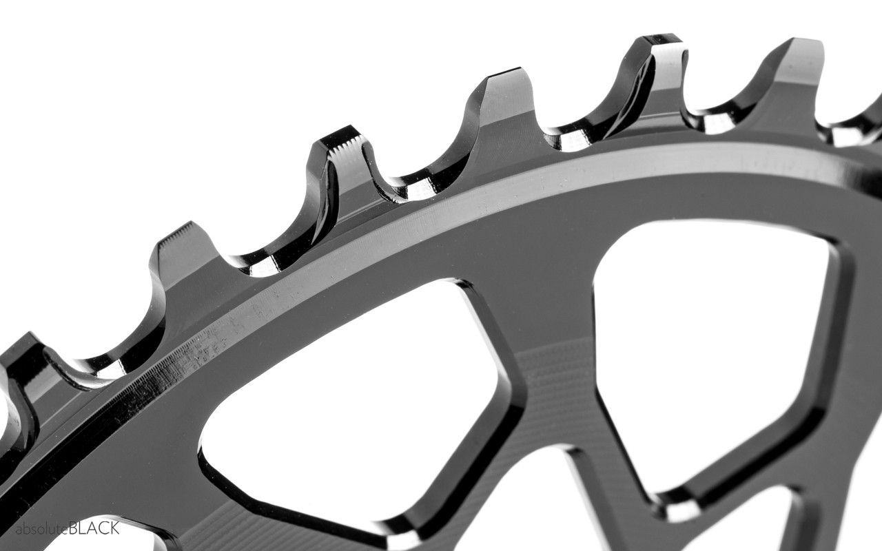 Absolute Black-Absolute Black Cyclocross Kettenblatt, Easton Gravel Direct Mount, oval, schwarz_EAOVBK_