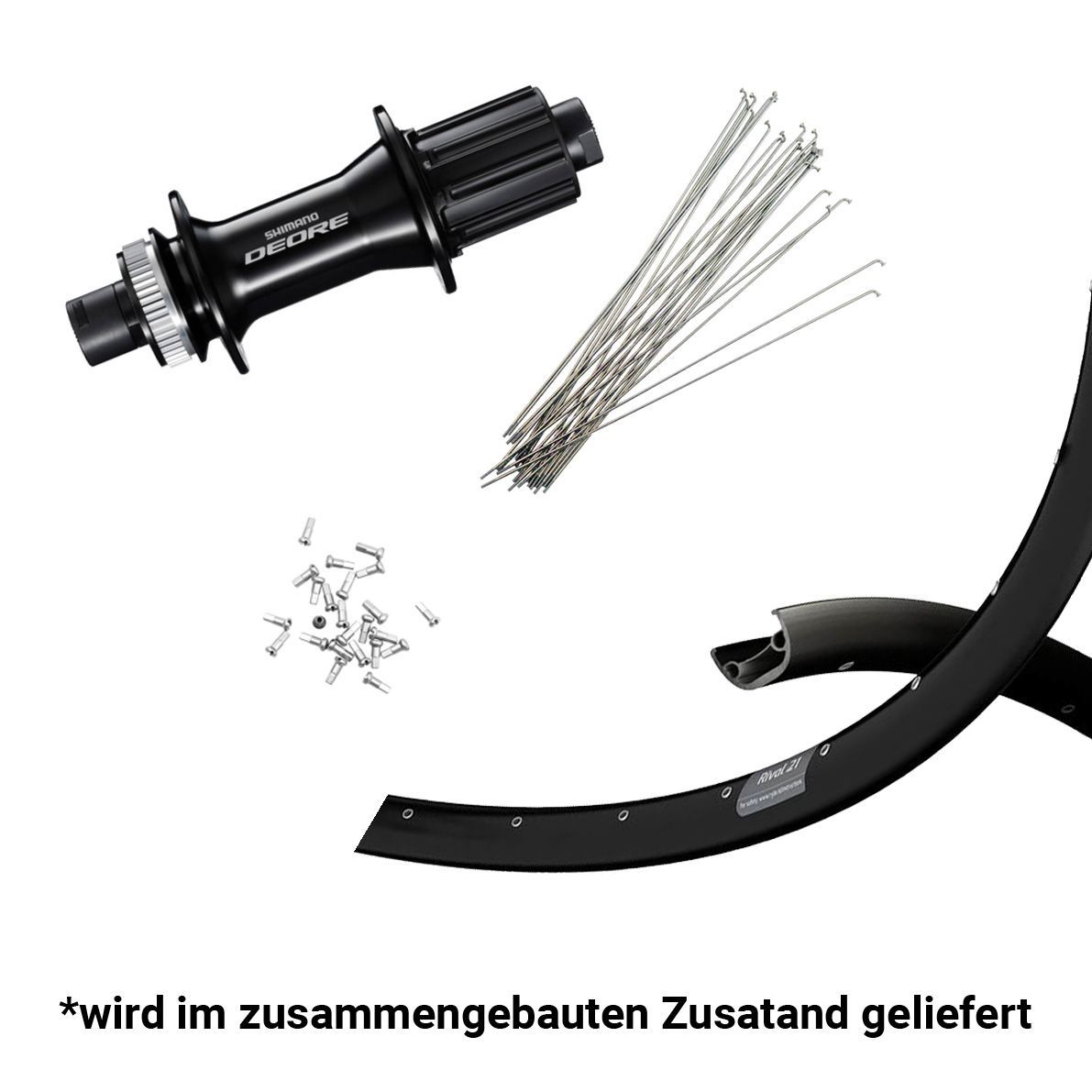 Hinterrad Ryde Rival 27.5 / Shimano Alivio M4000, schwarz, Centerlock, 148/12mm  - Boost, Shimano HG