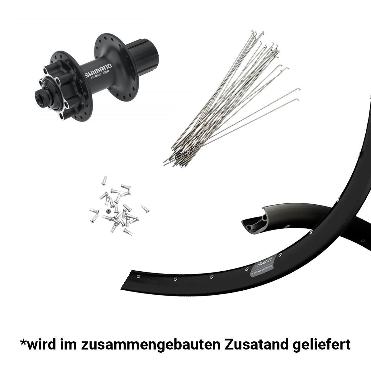 Hinterrad Ryde Rival 27.5 / Shimano QB400, schwarz, 6 Loch, 135/5mm, Shimano HG