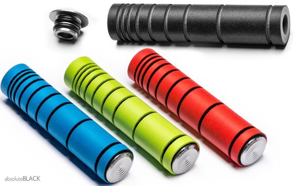 Absolute Black Silikon Griff, fluo blue