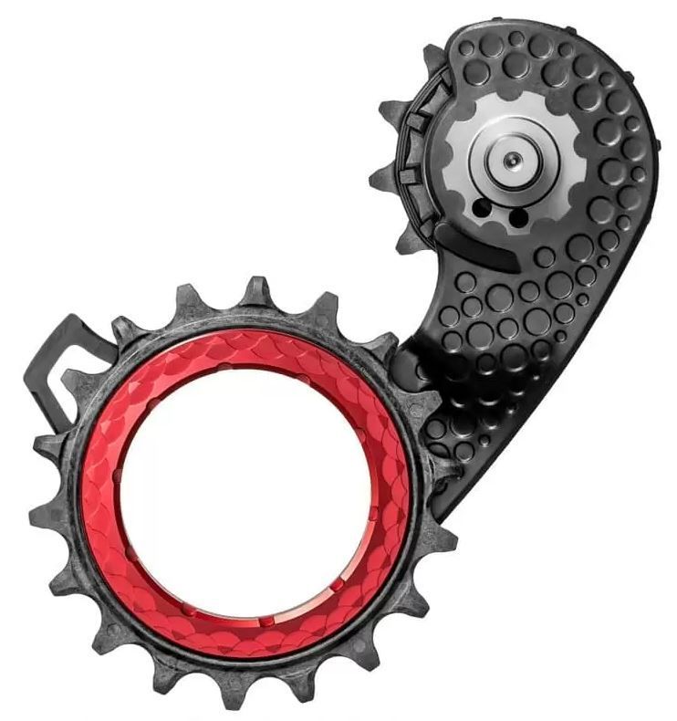 Absolute Black HOLLOWcage Carbon Ceramic Shimano Dura ace 9200 12spd,  - rot