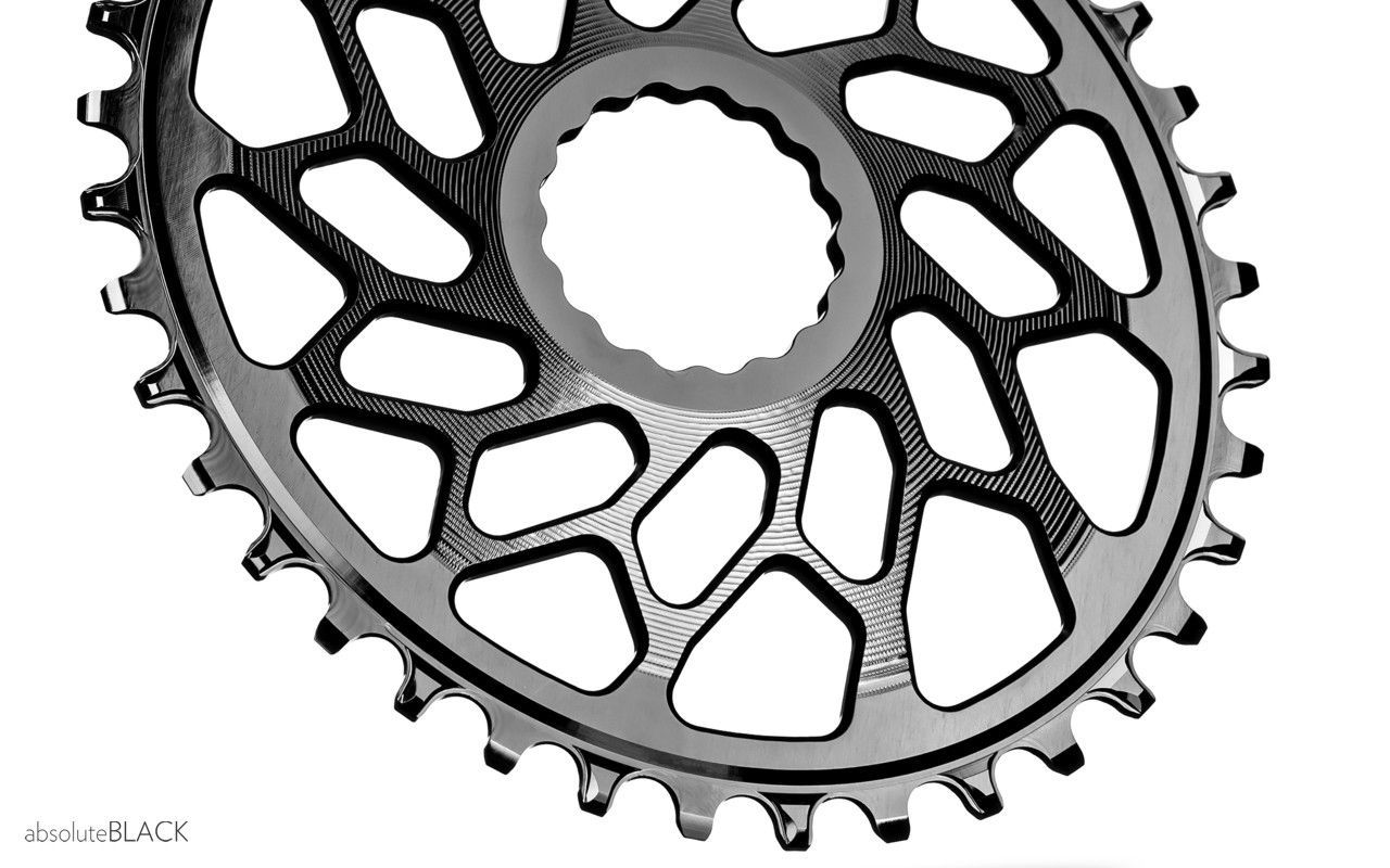 Absolute Black-Absolute Black Cyclocross Kettenblatt, Easton Gravel Direct Mount, oval, schwarz_EAOVBK_