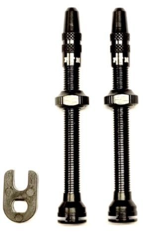 PTN Pepi´s Tire Noodle-Pepi´s Tire Noodle, Ventil-Set LUFTY 2, Aluminium, 60mm, schwarz_VAL002_